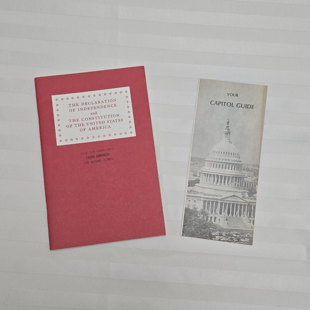 Vintage Declaration of Independence with Constitution Booklet and Capitol Guide